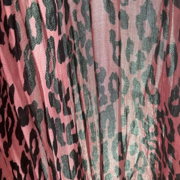 CAbi Wild Leopard Print Scarf in Pink and Black - Picture 5 of 5